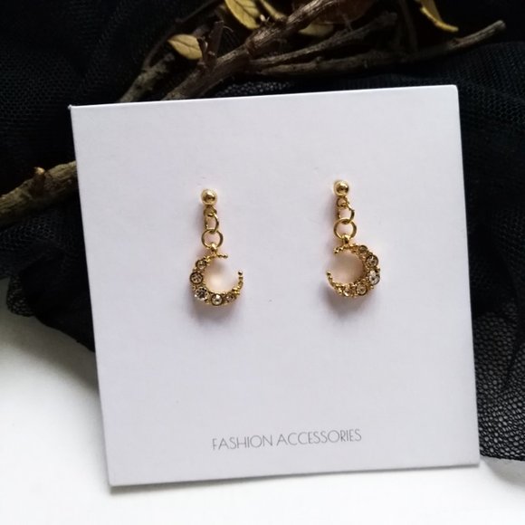 💕last one Dreamy Moon Drop Earrings - Picture 4 of 6